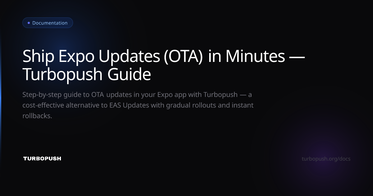 Ship Expo Updates (OTA) in Minutes